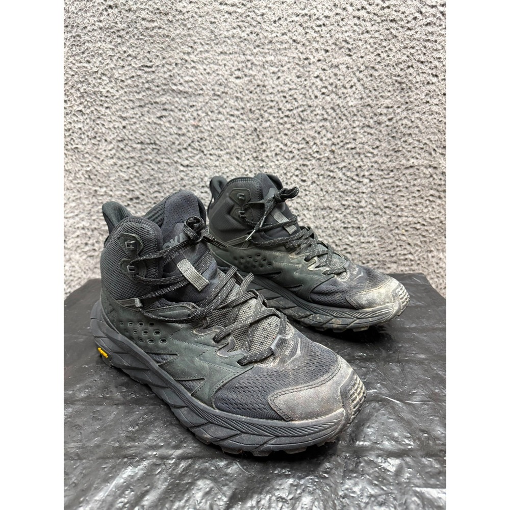 Hoka One One Anacapa Breeze Mid Hiking Boots Black 1134505-BBLC Mens Size 13D US